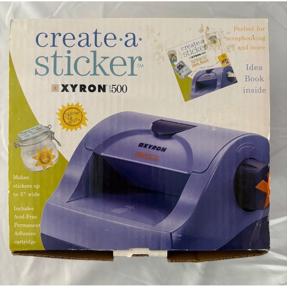 Xyron 500 Create-A-Sticker Machine 5 Inch Permanent Adhesive Scrapbooking Tool
